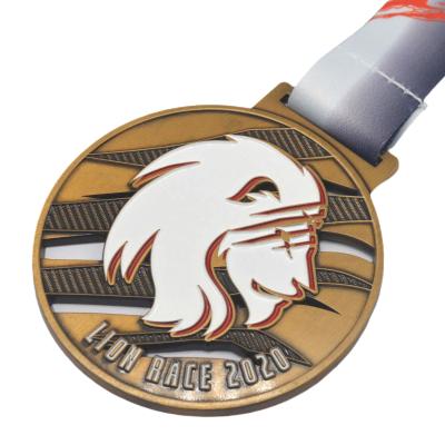 China High quality europe custom design running medal marathon school medal with ribbon for sale for sale