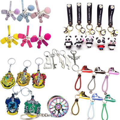 China 400+styles in stock free samples wholesale custom soft pvc 3d/2d rubber key chain for promotion gifts, all type of silicone keychains for sale