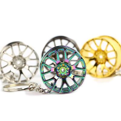 China Environmental Friendly Factory Wholesale Car Accessories Wheels Tire Rim 3d Metal Key Chain for sale