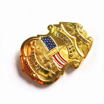 China Hot-sale Europe Fashion Badge/Shield Office Enamel Badge/Custom Security Officer Lapel Pin Custom Gold Plated Medal Shield Badges for sale