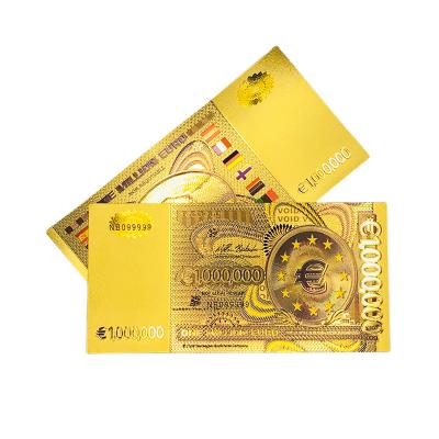 China 24k Gold Foil Gold Euro Bills China Europe Currency Design Euro Million Euro Bills Banknote for sale