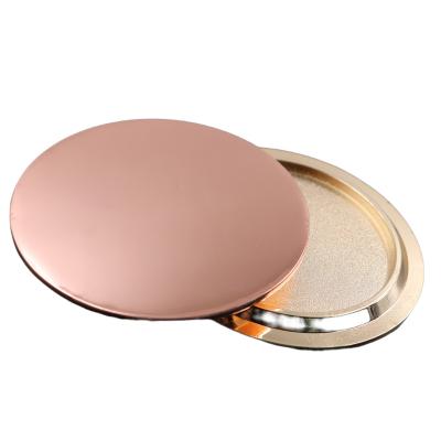 China Non Spill Hot Selling Luxurious Metal Lid Embossed Polished Brushed Chrome Sealed Metal Copper Lids Custom for sale