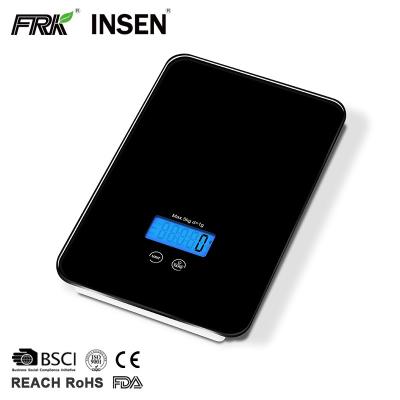 China Touch On Back Light LCD Display 5000G High Accuracy Multifunction Digital Kitchen Scale for sale