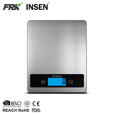 China Weight Measuring 2Kg 5Kg Kitchen Food Scale And Portions Nutrition Scale With Stainless Steel for sale