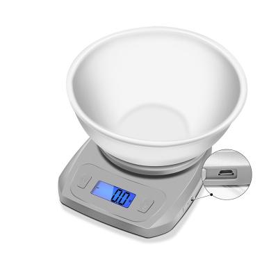 China Weight Measuring Modern LCD Display Weights Digital Kitchen Scale With Calories Measure for sale