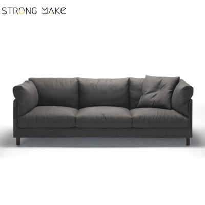 China Modern Sofa Design Wooden Sofa Set Living Room Furniture 3-Seater Sectional Soft Fabric Sofa Leg for sale