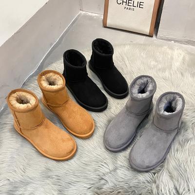 China CUSHIONING New Winter Cotton Short Boots Loose Dad Trifle High Thick-soled Boots Women Old Sole Boots Warm Sole External Use for sale