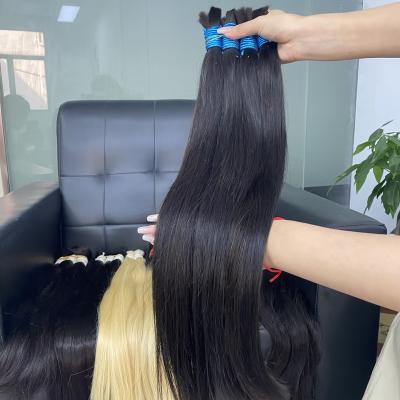 China Virgin Straight Hair Bulk Hair Vendors Bundles Curly Straight Hair Double Drawn Indian Body Wave Natural for sale