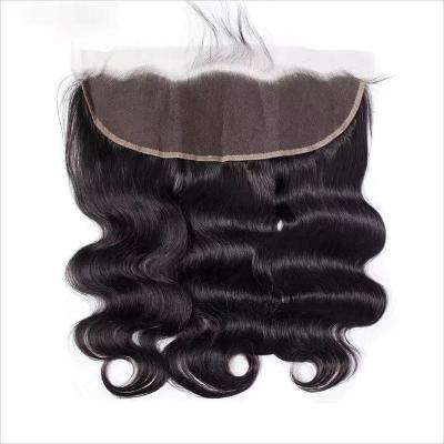 China Wholesale 13x4 Lace Frontal Straight Natural Black Transparent Wavy Hair 100% Raw Human Hair for sale