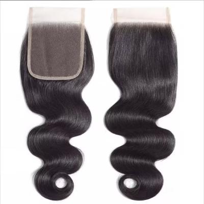 China High Quality 100% Wave 4x4 Lace Front Closure Natural Virgin Hair Straight Wholesale Closures for sale