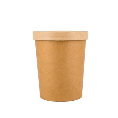 China Biodegradable Kraft Paper For Ice Cream Food Grade Paper Boxes Package for sale