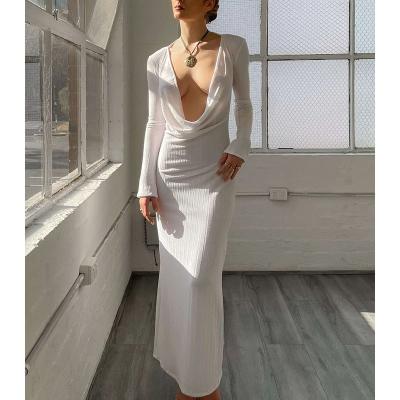 China Elegantes white y de largos de fiesta de vestidos de verano summer party dresses women long beach breathable dinner dresses for sale