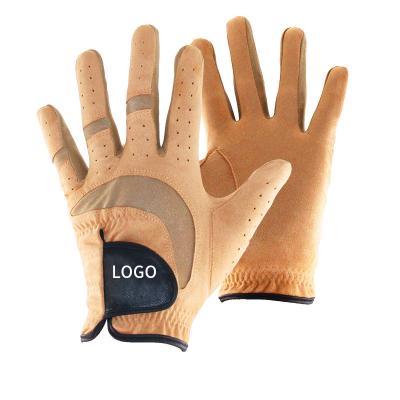 China 2022 Custom Logo All Weather Mens Premium Golf Gloves Leather Waterproof Racing for sale