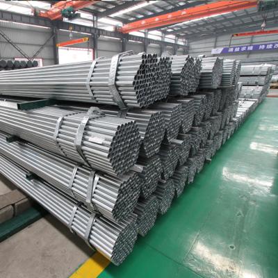 China Structure Pipe ASTM A53 Grade B Hot Dip Galvanized Steel Pipe Round GI Steel Tube For Construction for sale