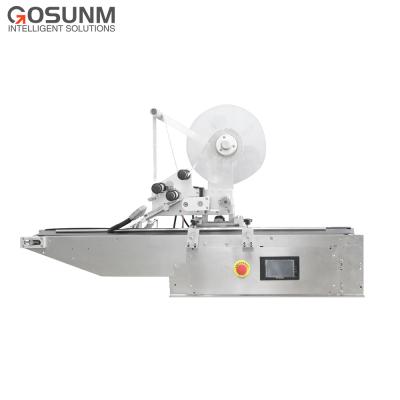 China GOSUNM Desktop Food Flat Surface Labeleling Small Size Accurate Positioning Machine For Box Labeling for sale