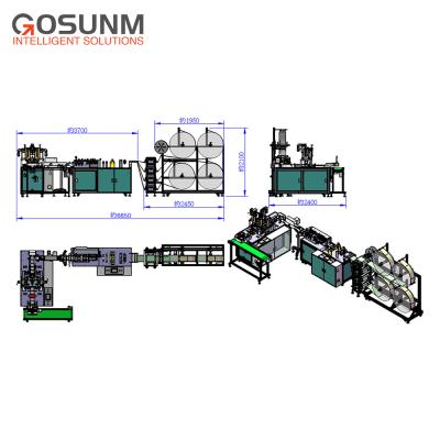 China energy & Gosunm Stock Model 1 1 Flat 3Ply Face Mask Extraction Machine for sale