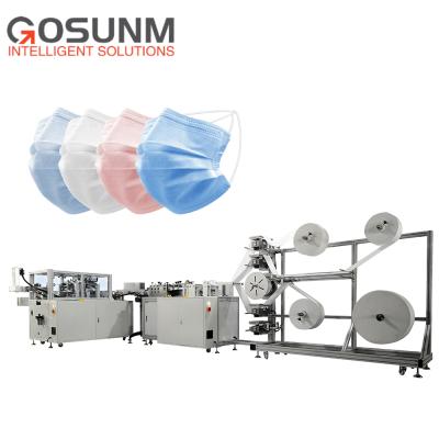 China energy & GOSUNM Stable Pulling Speed ​​160 Pcs / Min Automatic 3ply Mask Making Machine Disposable Face Mask Machine for sale