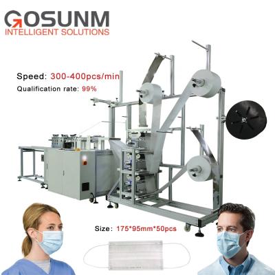 China energy & GOSUNM Good Quality New Generation Full Auto Flat Ear-loop Nonwoven Mask Extracting Machine with Speed ​​150-170pcs/min for sale