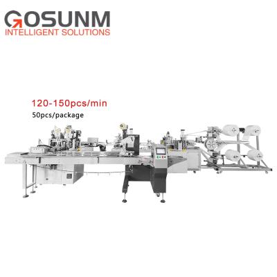 China energy & Mining 50pcs/package 4Ply 3D mask machine line kf94 mask machine with CCD vision inspection and packaging machine for sale