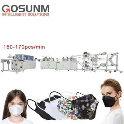 China energy & GOSUNM KF94 3D Full Automatic Fish Type Ear-Loop FFP2 FFP3 Nonwoven Face Mask Extracting Machine for sale