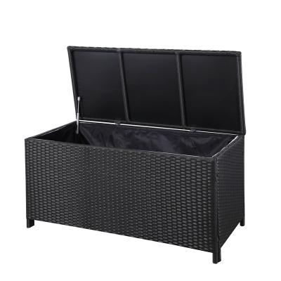 China High Quality 2022 PE Rattan Storage Box Wicker Outdoor Viable Garden Box Wicker Garden Storage Furniture for sale