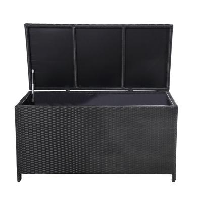 China 2022 Sustainable New PE Rattan Storage Box Garden Patio Furniture for sale