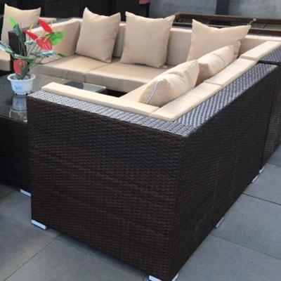 China Garden Sofa 2019 Modern New Design Plastic Rattan Outdoor Furniture Garden Sofa Set for sale