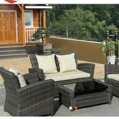 China Modern Outdoor Furniture Leisure Dining Set 5pcs KD Rattan Garden Furniture Sofa Sets for sale