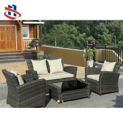 China Industrial Hotel Garden Villa Courtyard Rattan Chair Sofa PE Rattan Furniture for sale