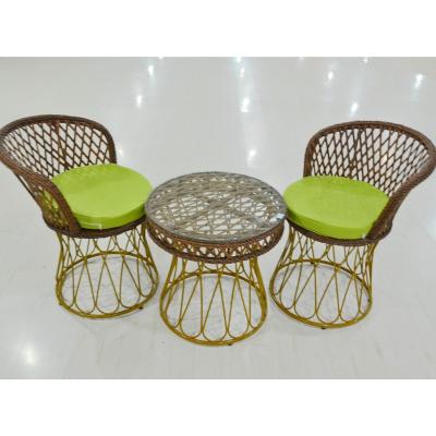 China Garden Set New Modern Dining Table Set Garden Wicker Rattan Furniture Dining Set for sale