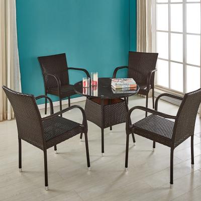 China Modern Wicker 3pcs Coffee Table Set Rattan Chair And Table Bistro Leisure Set Chair for sale