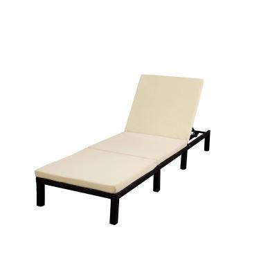 China Modern Outdoor Pool Chaise Lounge Metal Folding Beach Chair Sun Sofa for sale