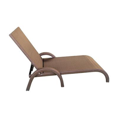 China Cheap Outdoor Weather Furniture Folding Beach Convertible Rattan Lounge Chairs Used For Swimming Pool for sale