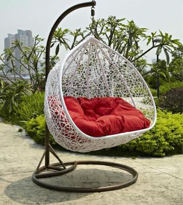 China Eco - Friendly Rattan Wicker Patio Swings Furniture Hanging Hammock Egg Shaped Outdoor Swing Chair for sale