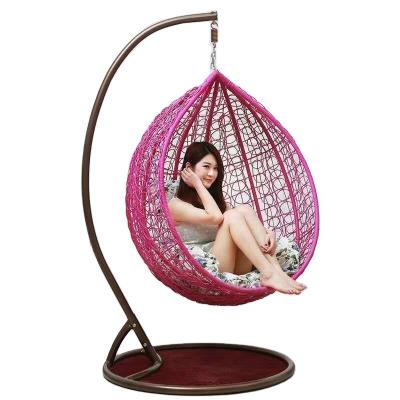 China Outdoor Waterproof Outdoor Rattan Wicker Eggs Patio Hanging Swing Chair for sale