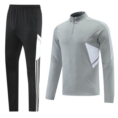 China Square 2022 New Custom Design Mens Football Half Zipper Tracksuit Soccer Training Suit Sets Sports Long Sleeve Suit for sale