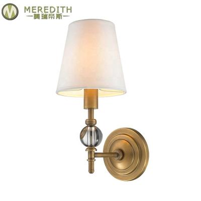 China Modern Classic Brass Wall Light Vintage Art Deco Hotel Wall Lamps Modern Indoor Led Wall Lamps for sale