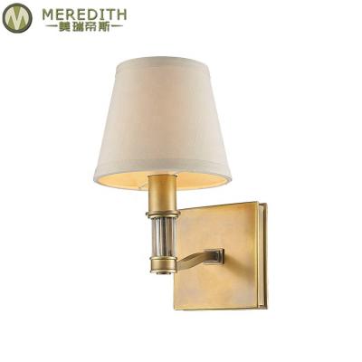 China Modern Nordic classic brass wall light modern indoor hotel living room lamp led wall lamps for sale