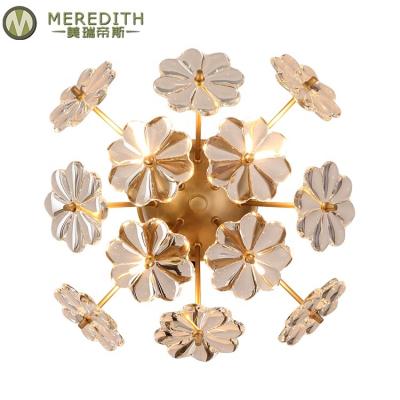 China EUROPEAN Modern Design Lighting Crystal Wall Light Europe Indoor Fancy Decorative Brass Wall Lamp for sale