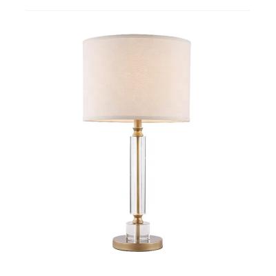 China Modern Design Bedroom Bedside Modern Design Brass Decorative Luxury Crystal Table Lamp for sale