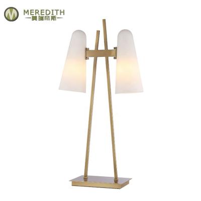 China Modern Nordic luxury design desk lamp bedroom bed side LED table lamps shade glass table lamp for sale