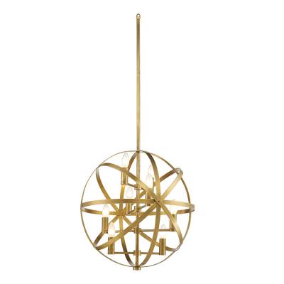 China Nordic European Classic Brass Modern Luxury Chandeliers Living Room Decoration Gold Pendant Lights for sale