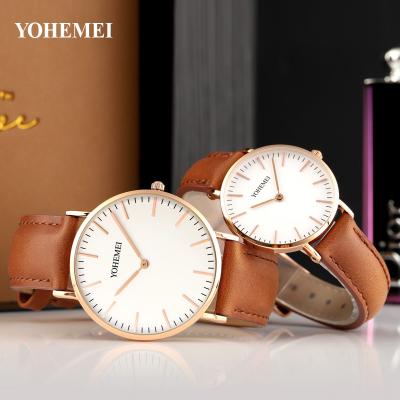 China Luxury Water Resistant Men's Watches Business Models Waterproof Quartz New Strap Simple Fashion Couples Watches For Men And Women for sale