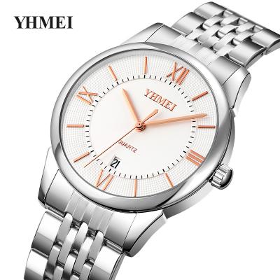 China New Fashion Strap Business Luxury Steel Watch Mens Quartz Calendar Factory Price Factory Price Waterproof Watches Men's Day/Date Watch for sale