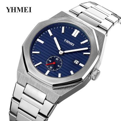 China Day/Date Business Steel Strap Men's Watches Waterproof Stainless Steel Luminous Mark Watch Factory Direct Sales Can Be Customized for sale