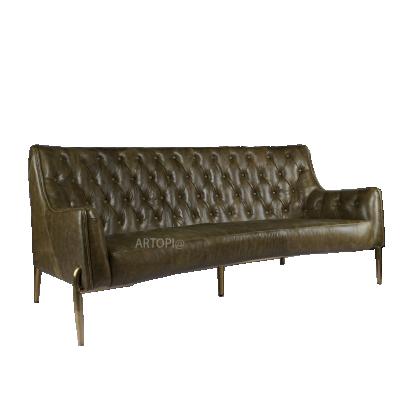 China Chesterfield Tufted American Leather Highback Sofa 	Furniture Console Table for sale