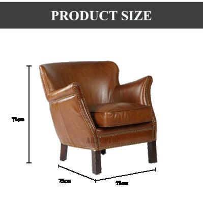 China Antique Style Slipcovered Living Room Sofas Armchairs Top Grain Leather Chairs With Arms Comfortable Sofas Chairs for sale