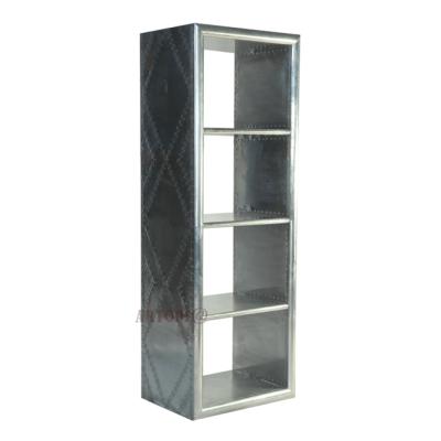 China Aluminum Sheet Hot Sale Vintage Book Crate Industrial Wall Storage Shelf for sale