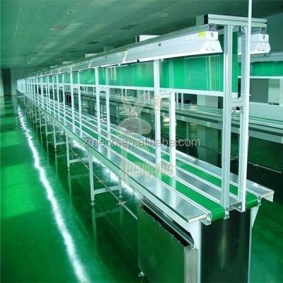 China Heavy Duty Automatic Oil Hard Drive Belt Conveyor Production Line With Organic Glass for sale