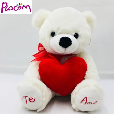 China Valentines Gifts Valentine Lovers Gifts Plush Teddy Bear Soft Toys With Red Heart Stuffed Animals for sale